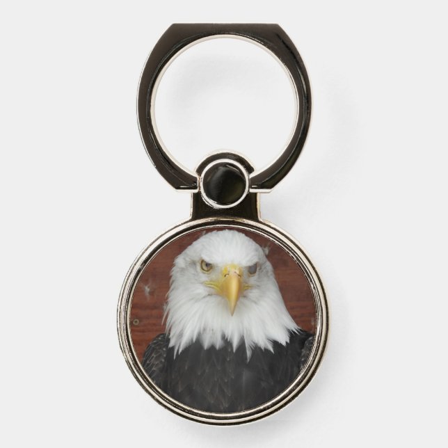 American Bald Eagle Photo Phone Ring Stand (Front)