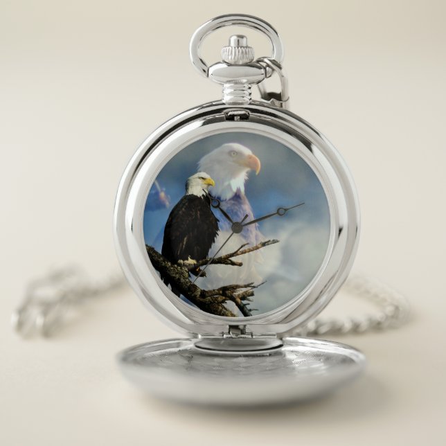 American Bald Eagle Pocket Watch (Inside)