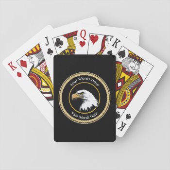 American Bald Eagle Rope Shield Playing Cards by Dollarsworth at Zazzle