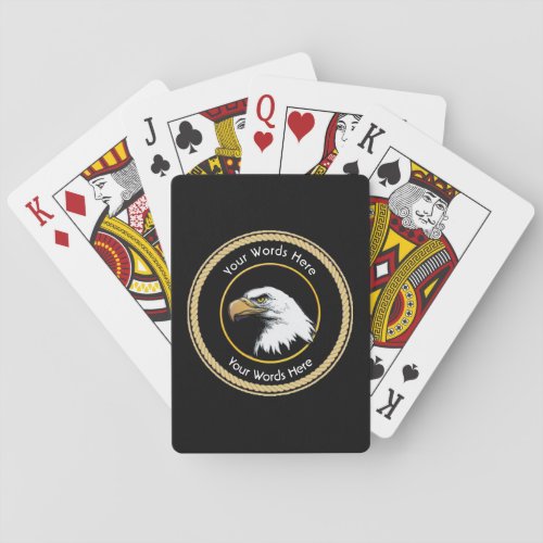 American Bald Eagle Rope Shield Playing Cards