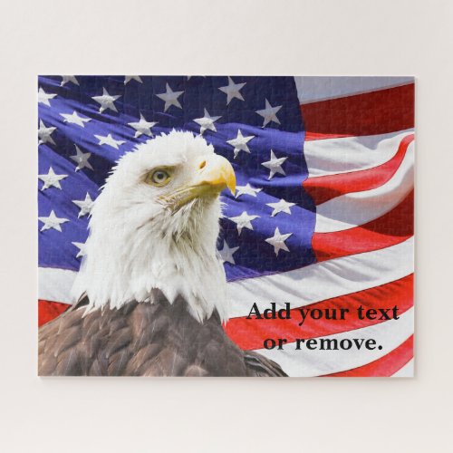 American bald eagle  Stars and Stripes flag Jigsaw Puzzle