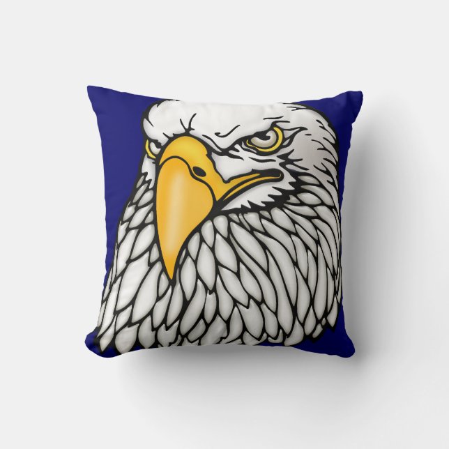 American Bald Eagle Throw Pillow (Front)