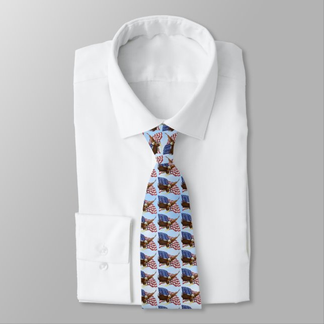 American Bald Eagle Tie (Tied)