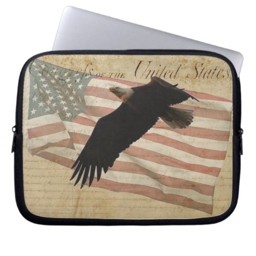 American Bald Eagle  US Flag Patriotic Sleeve