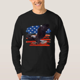 American Bald Eagle USA Flag  4th of July Eagle Fl T-Shirt