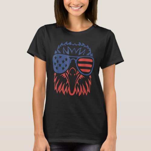 American Bald Eagle Usa Flag 4th Of July Eagle Usa T_Shirt