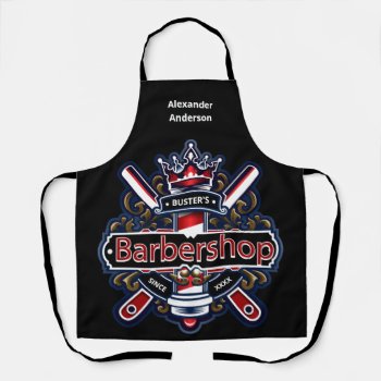 American Barber Personalize Apron by BarbeeAnne at Zazzle