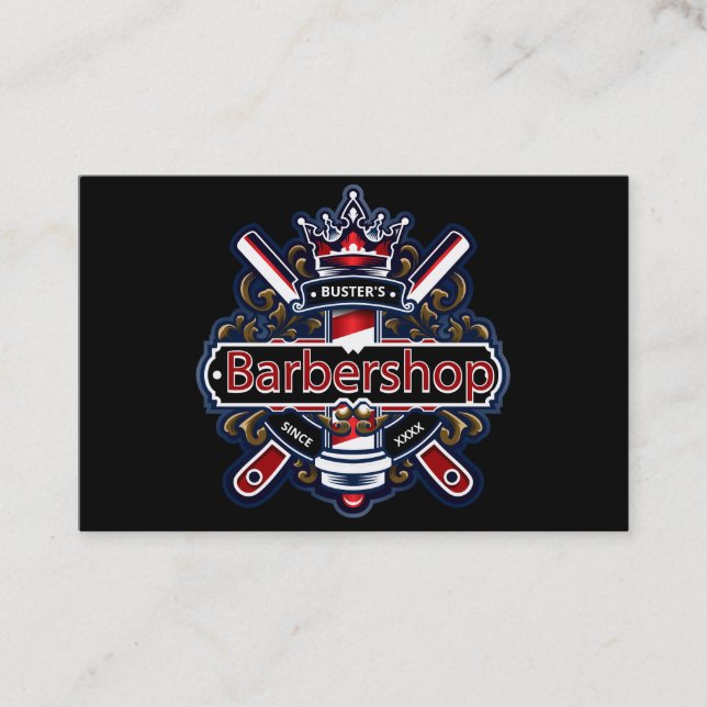 American Barber Personalize Business Card (Front)