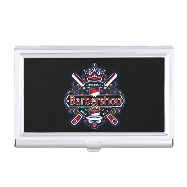American Barber Personalize Business Card Case (Front)