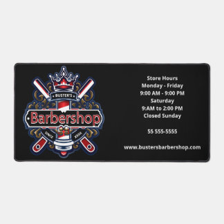 American Barber Pole Personalize Desk Mat