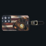American Baseball Bag Tag<br><div class="desc">American as baseball</div>
