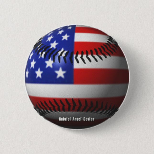 American Baseball Button (Front)
