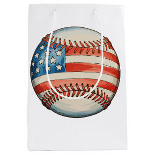American Baseball US Flag 250th Anniversary Medium Gift Bag