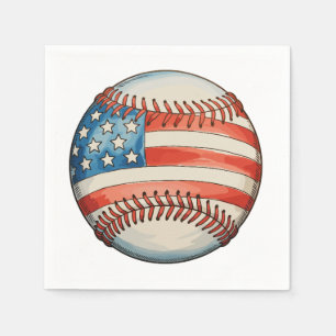 American Baseball US Flag 250th Anniversary Napkins