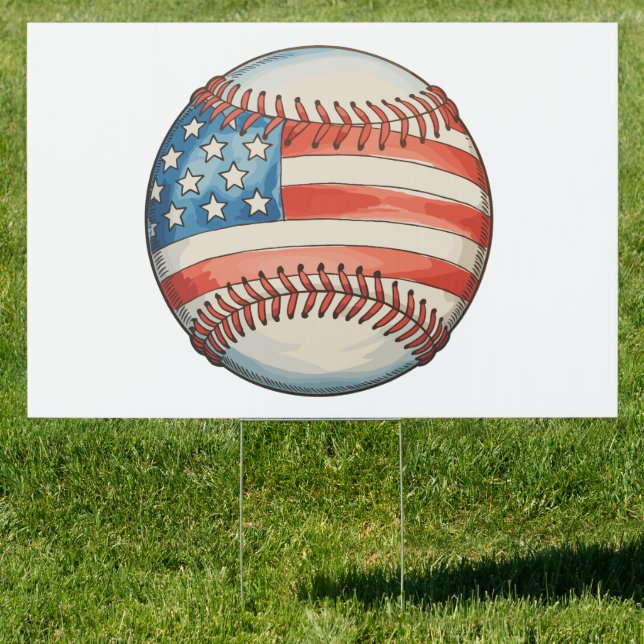 American Baseball US Flag 250th Anniversary Sign (Insitu)