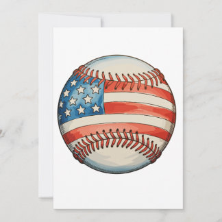 American Baseball US Flag 250th Anniversary Thank You Card