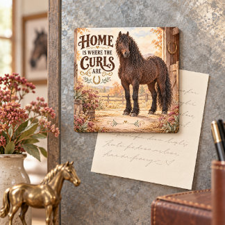 American Bashkir Curly Home Is Where the Curls Are Magnet