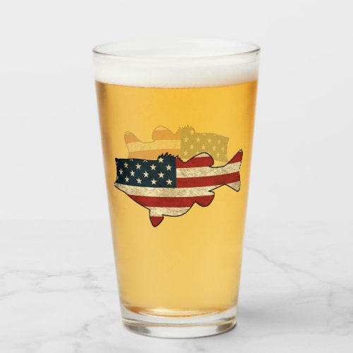 American Bass Beer Glass