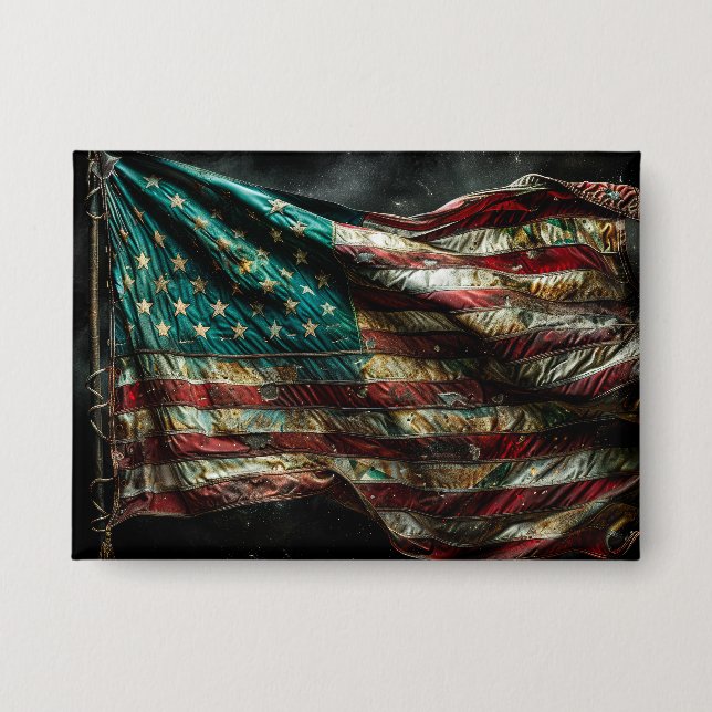 American Battle Flag Button (Front)