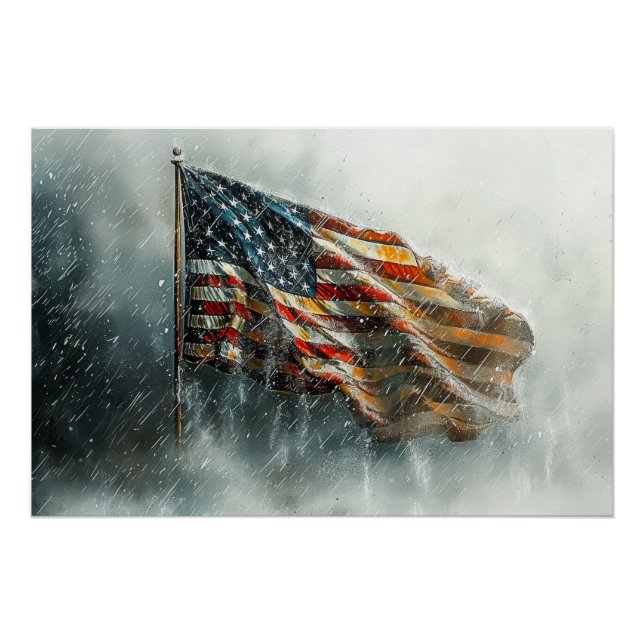 American Battle Flag Poster (Front)