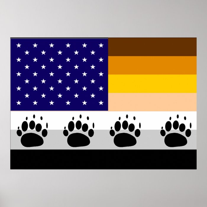 American Bear Pride Flag 2 Posters