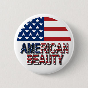 American Beauty Pinback Button