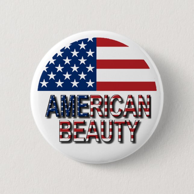 American Beauty Pinback Button (Front)