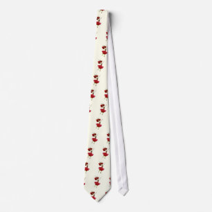 American Beauty Rose, Whimsical Flowers Book Art Tie
