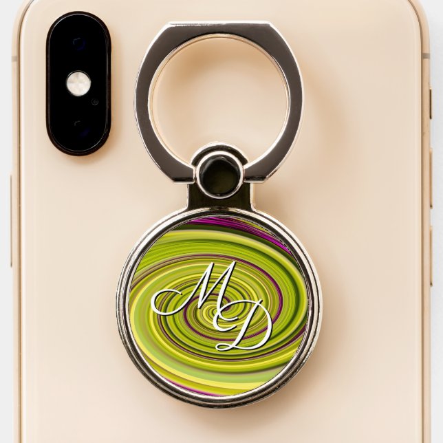 American Beautyberry Abstract Initials Phone Grip (Close Up)