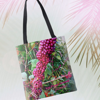 American Beautyberry At Bok Tower Gardens Florida Tote Bag by Sozo4all at Zazzle