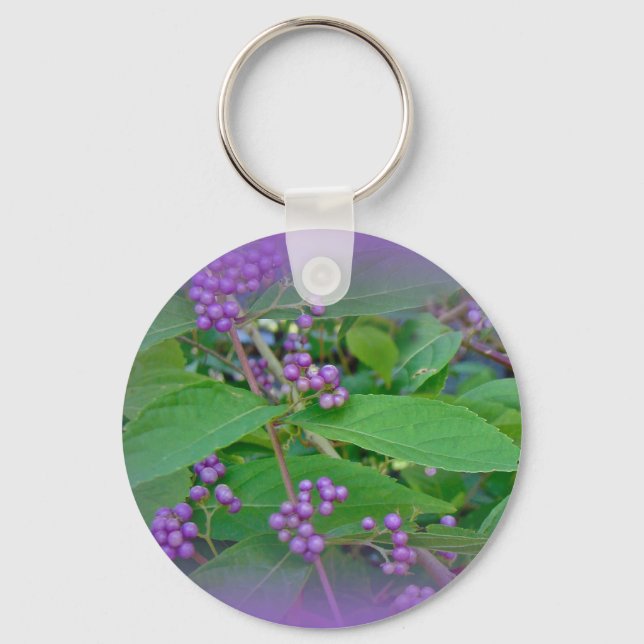 American Beautyberry (Callicarpa americana) Keychain (Front)