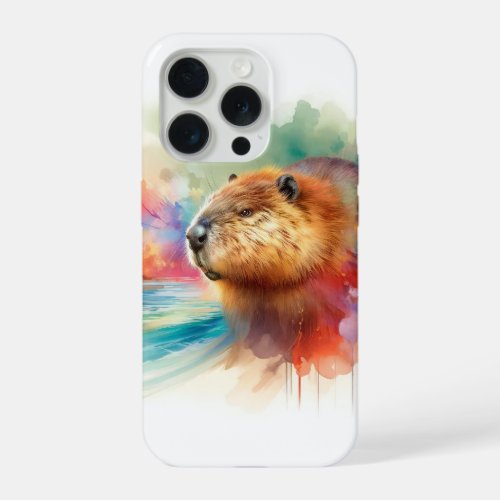 American Beaver AREF1611 1 _ Watercolor iPhone 15 Pro Case