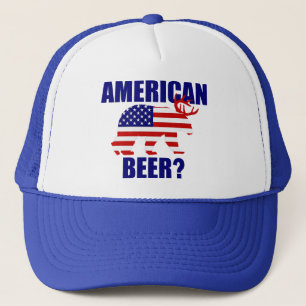 American Beer? US Flag Bear Deer Hat