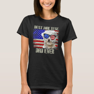 American Best Maltese Dad Ever Father's Day T-Shirt