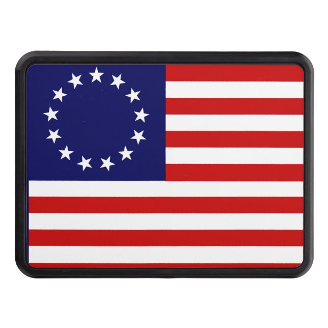 American Betsy Ross Patriotic Flag for Hitch Tow Hitch Cover (Front)