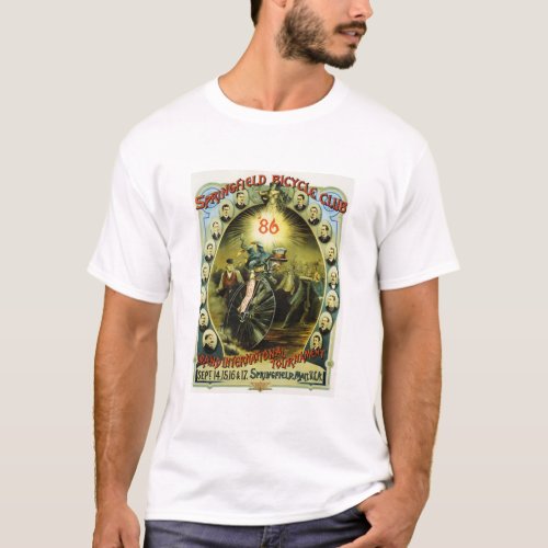 American Bicycle Club Tournament 1886 Old Cycles T_Shirt