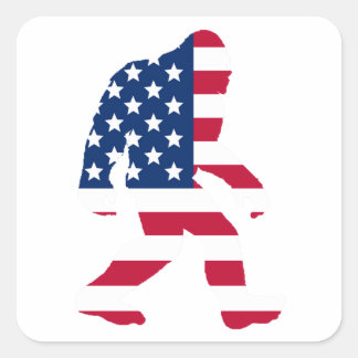 American Bigfoot Square Sticker