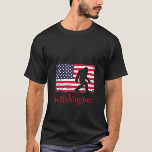 American Bigfoot Washington T_Shirt