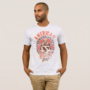 American Biker Gang Retro Skull Tee