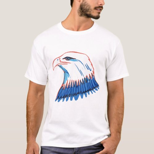 American Bird Print T_Shirt