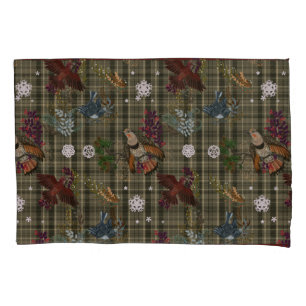 American Bird Woodland Christmas pattern Pillow Case