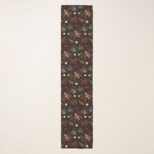 American Bird Woodland Christmas pattern Scarf