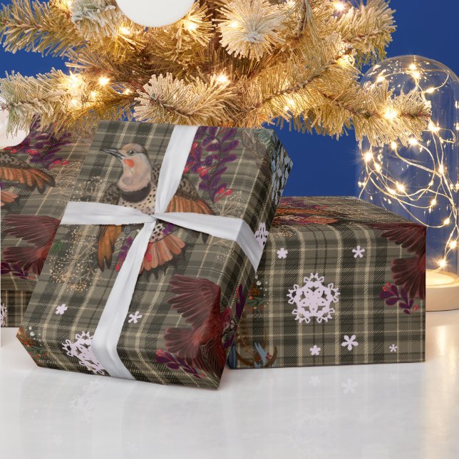 American Bird Woodland Christmas Wrapping Paper (Holidays)