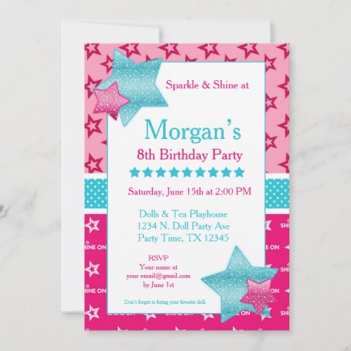 American Birthday Girl Invitation