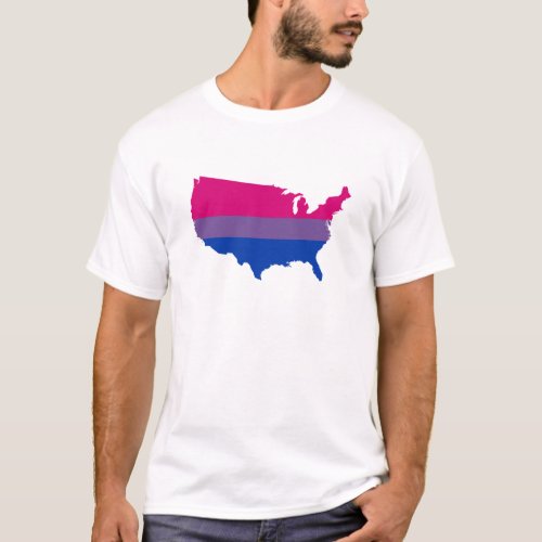 American bisexuality pride map T_Shirt