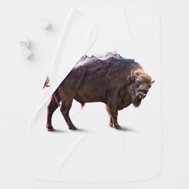 American bison baby blanket Zazzle