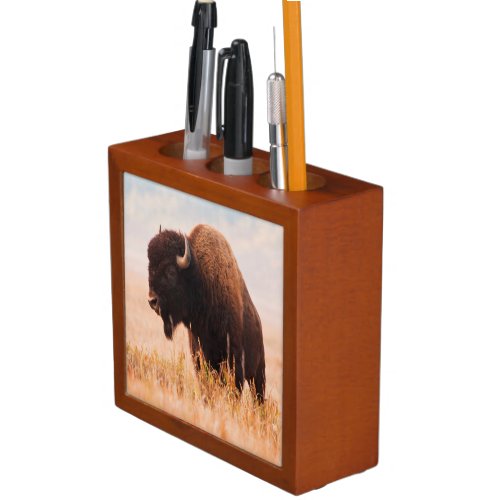 American Bison Bison Bison Herd In Teton 2 PencilPen Holder