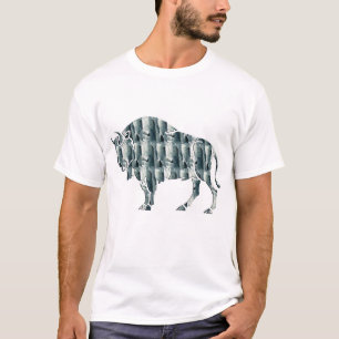 american bison buffalo design wild life colorful T-Shirt