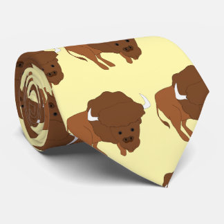 American Bison Design Neck Tie
