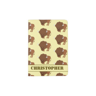 American Bison Design Personalised Passport Holder